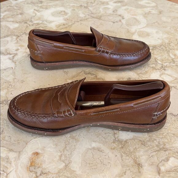 Allen Edmonds McKinley Leather Penny Loafers Deck Shoes - Picture 5 of 13